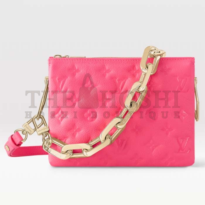 L0vis Vvtt0n LV Women Coussin BB Handbag Fluo Pink Grained Calfskin Leather Master Quality