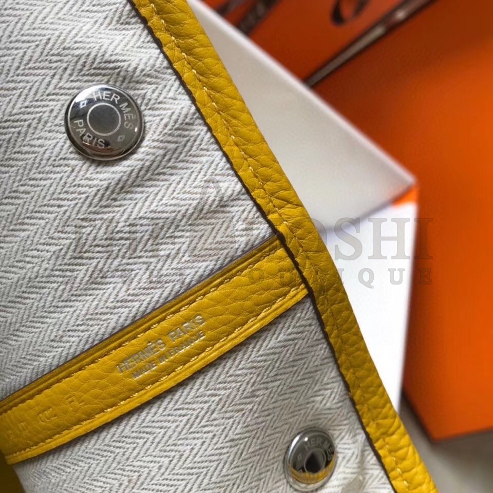H**me5 Garden Party 30 Bag In Yellow Clemence Leather Master Quality