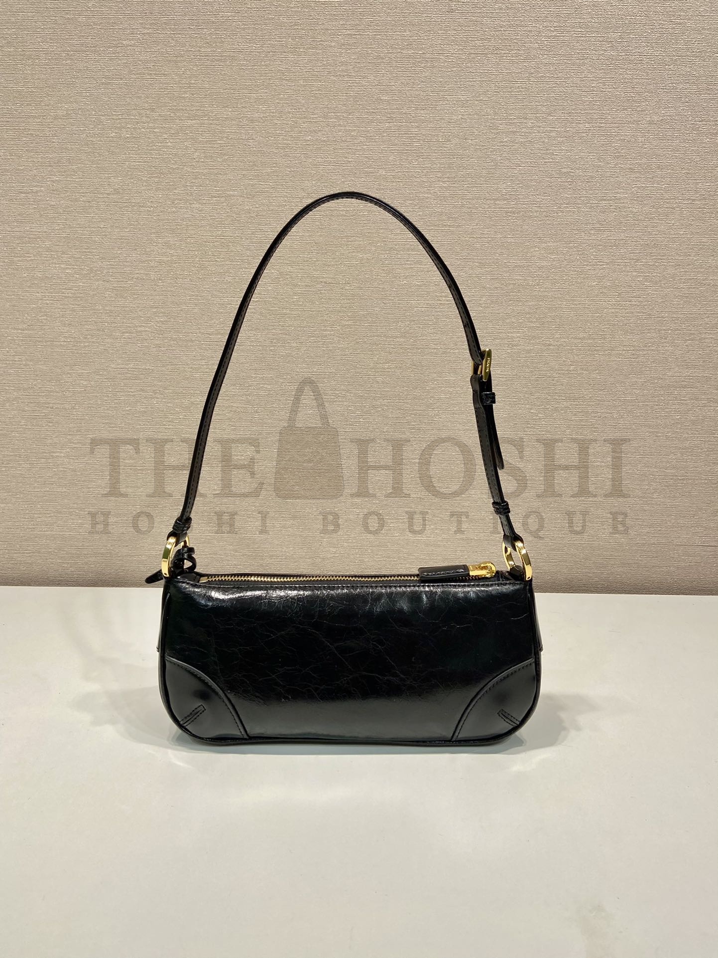 Pra*a Women Re-Edition 2002 Re-Nylon Brushed Leather Shoulder Bag Black Master Quality