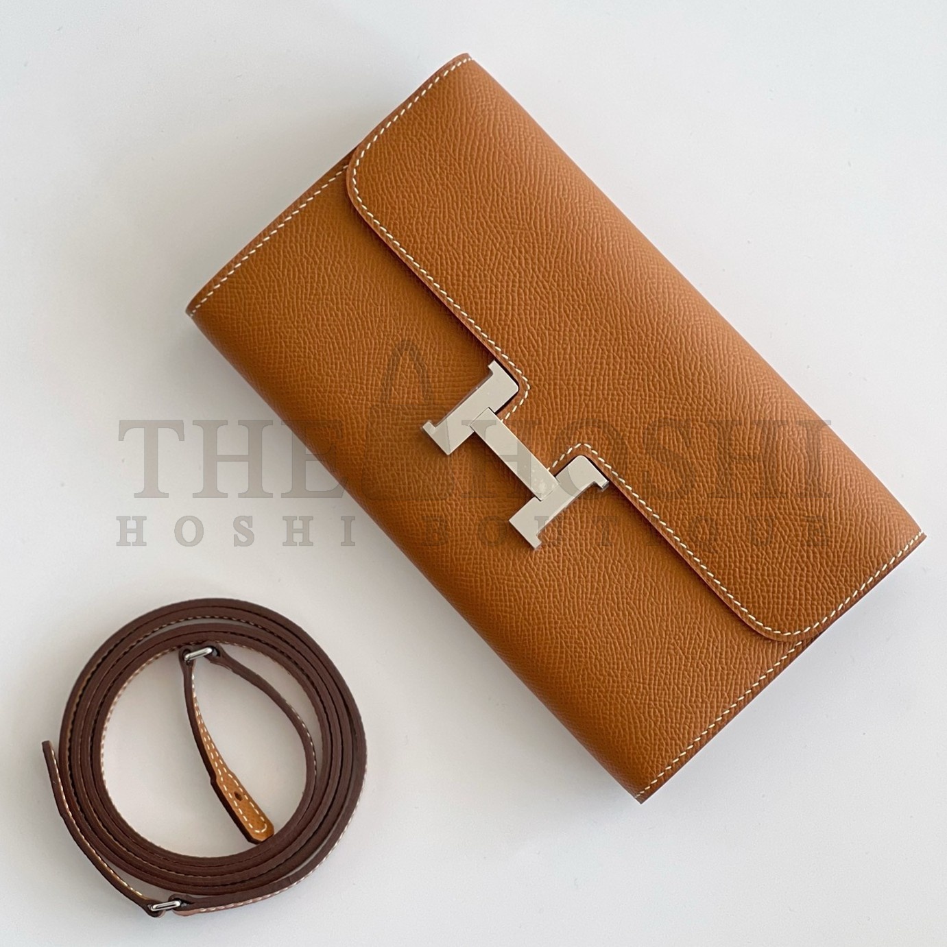 H**me5 Constance To Go Wallet in Gold Epsom Calfskin Master Quality