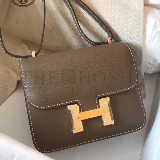H**me5 Mini Constance 18cm Taupe Epsom Bag Master Quality