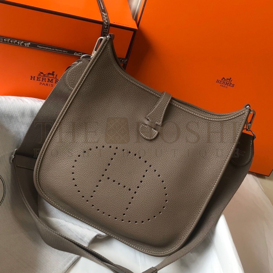 H**me5 Evelyne III 29 Bag In Taupe Clemence Leather Master Quality