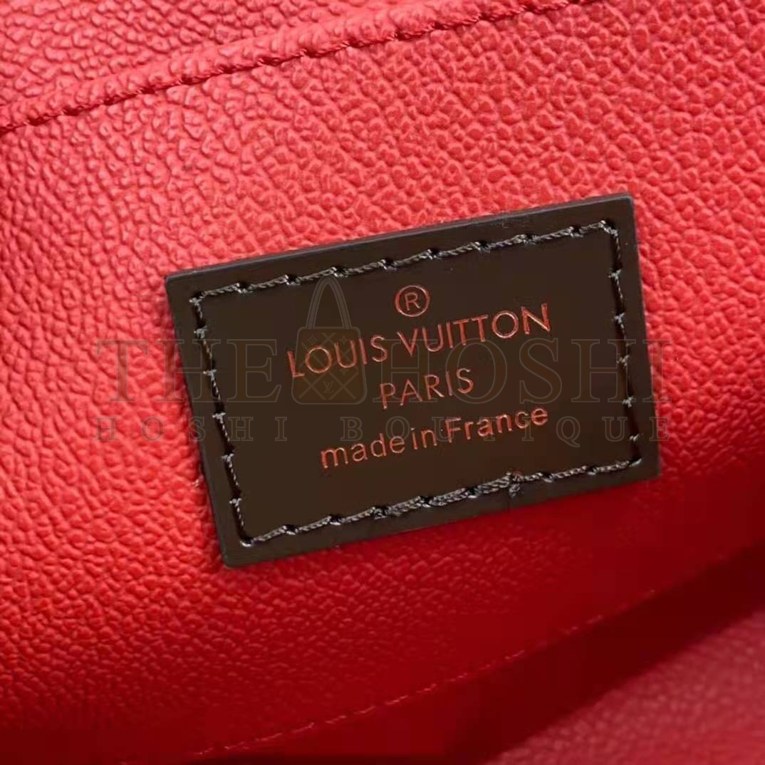 L0vis Vvtt0n LV Women Cosmetics Pouch Damier Coated Canvas Golden Brass Master Quality