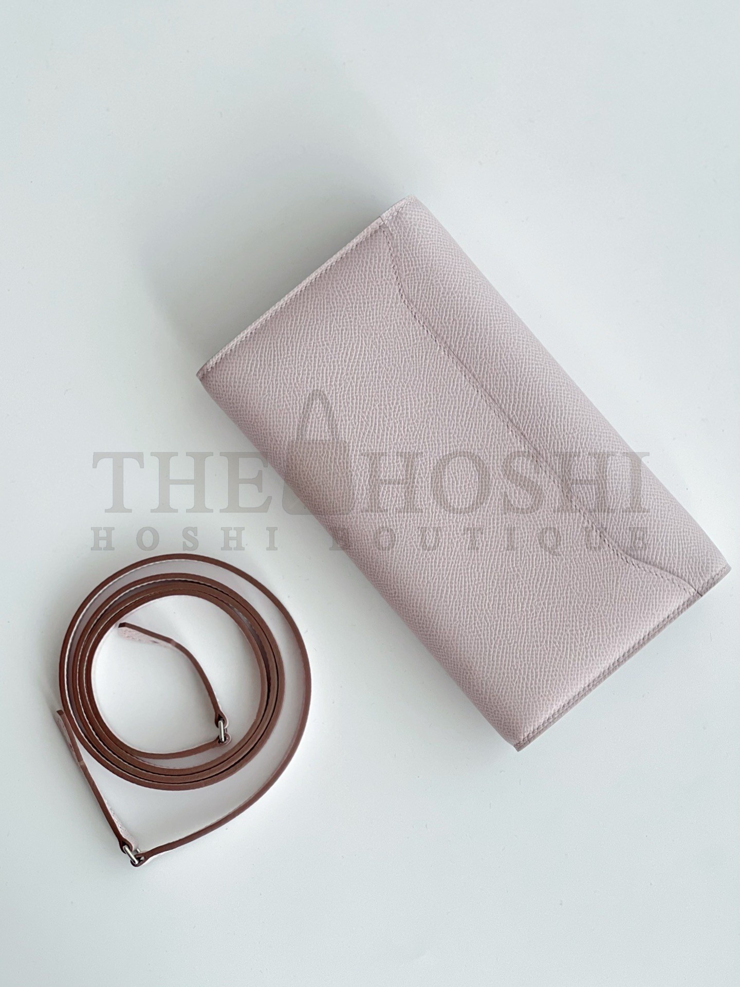 H**me5 Constance To Go Wallet in Mauve Pale Epsom Calfskin Master Quality