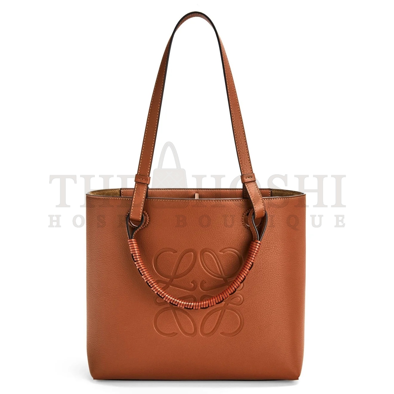 L0ew* Anagram Small Tote In Brown Classic Calfskin Master Quality