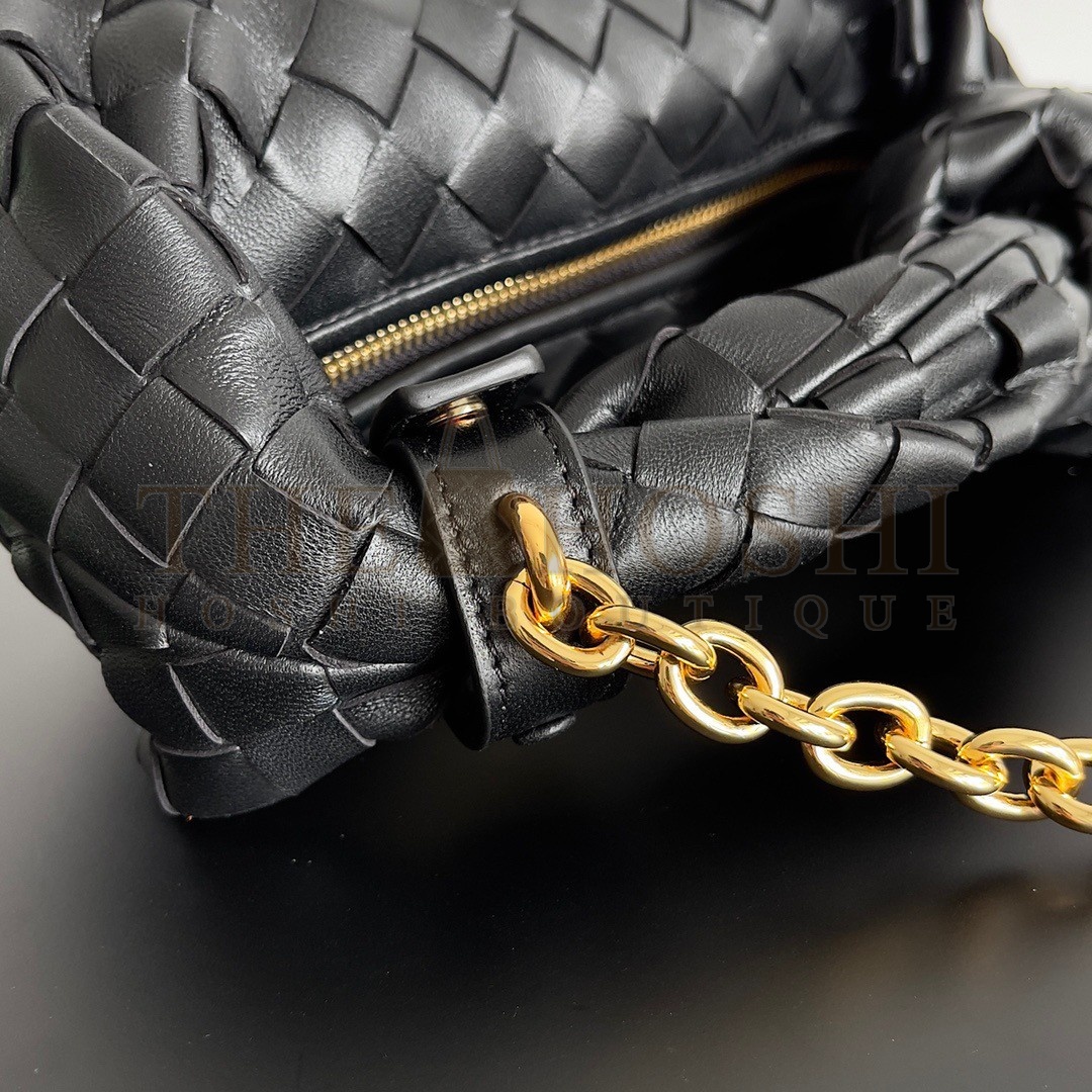 B0tt*ga Ven*ta Mini Jodie Chain Bag In Black Intrecciato Lambskin Master Quality
