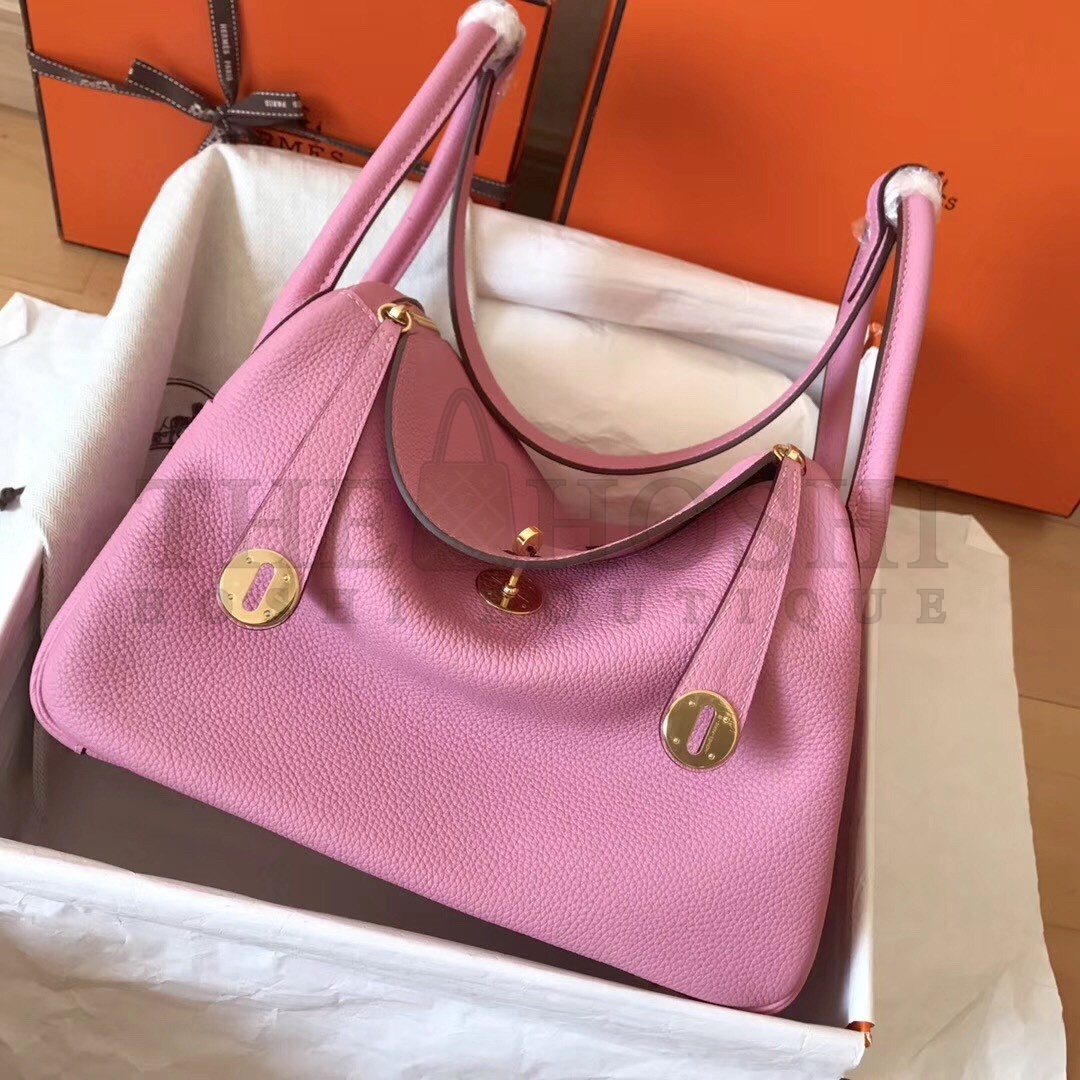 H**me5 Pink Lindy 26cm Clemence Handmade Bag Master Quality