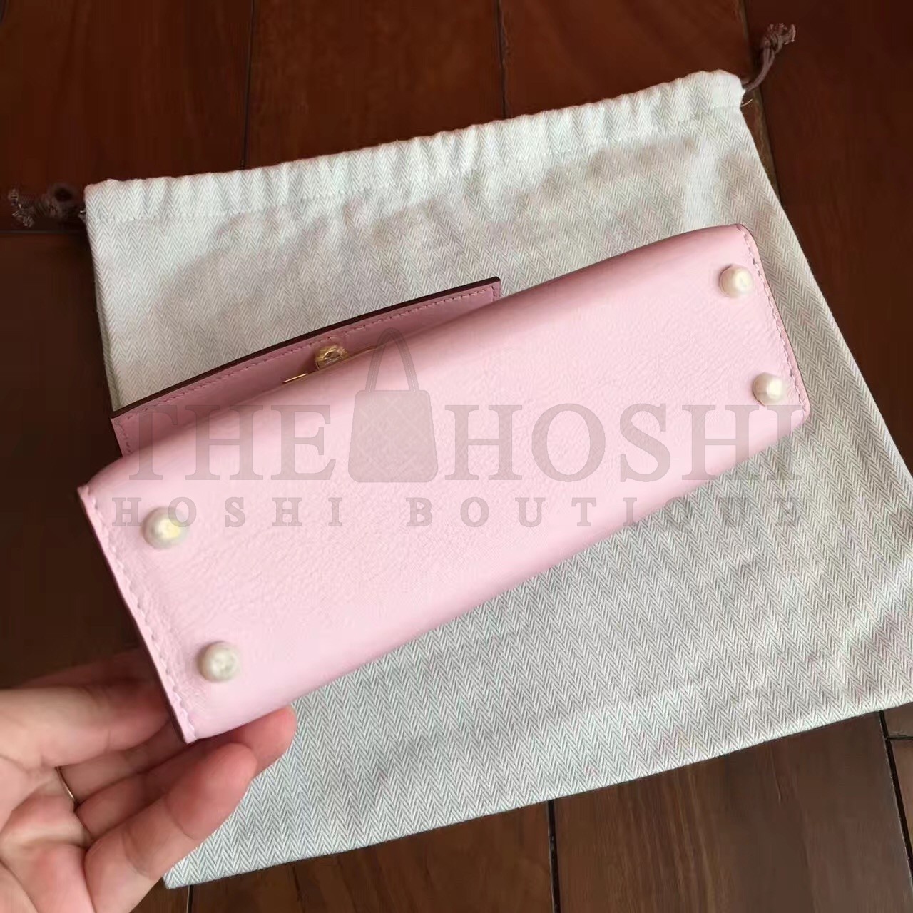 H**me5 Rose Dragee Swift Kelly Mini II Handmade Bag Master Quality