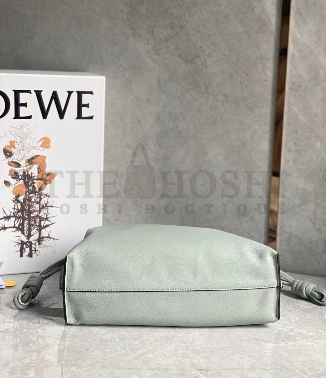 L0ew* Flamenco Clutch In Ash Grey Nappa Leather Master Quality