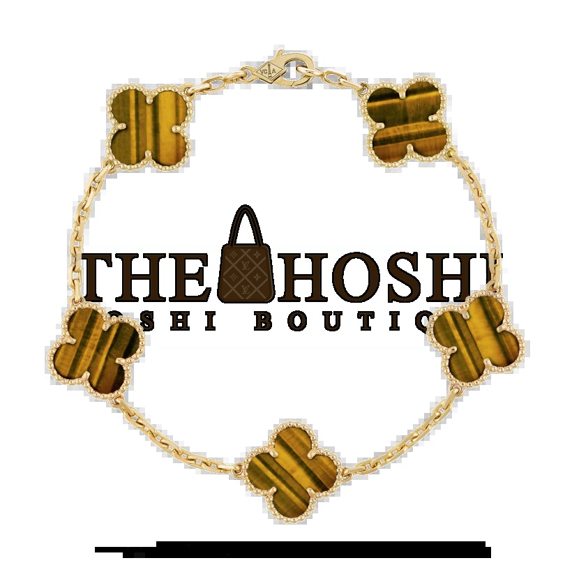 V*n Cl**f & Arpels Tiger Eye Bracelet Dupe, Vintage Alhambra bracelet, 5 motifs Master Quality