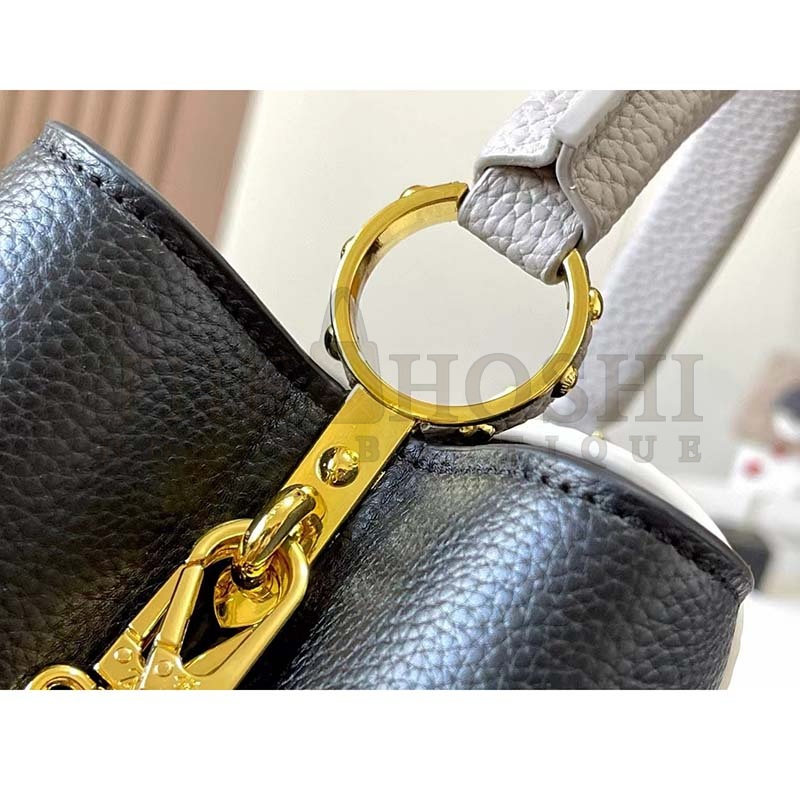 L0vis Vvtt0n LV Women Capucines MM Handbag Black Gray Taurillon Leather Master Quality