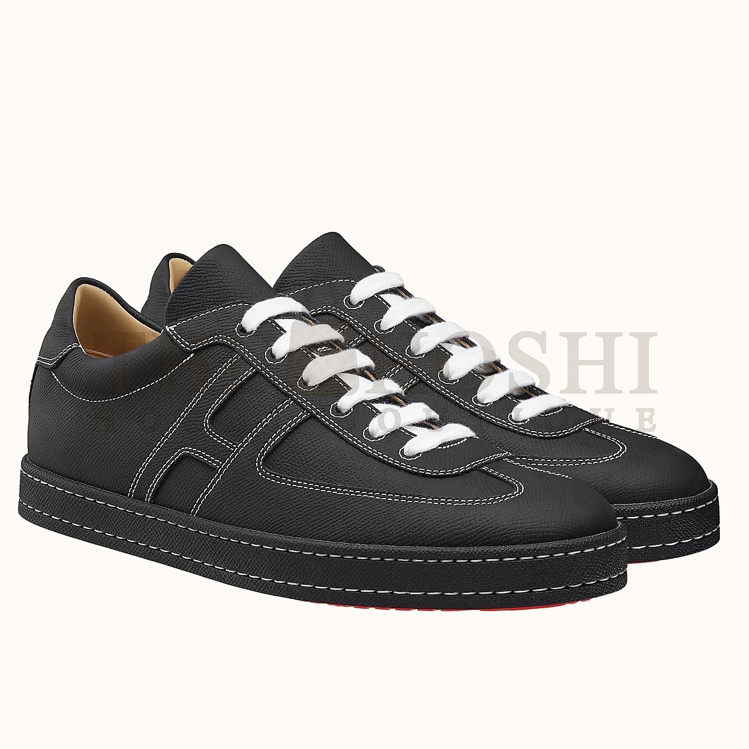 H**me5 Boomerang Sneakers In Black Epsom Leather Master Quality