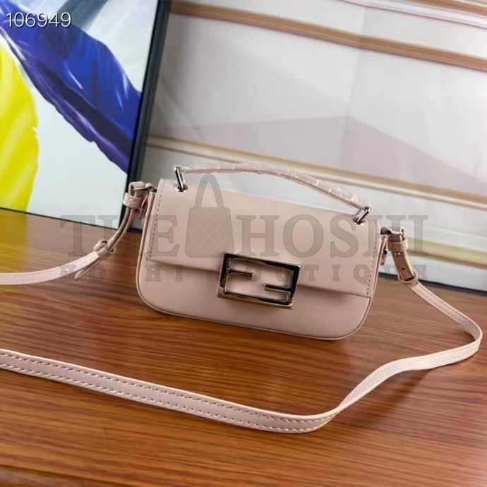 F**di Women FF Baguette Phone Pouch Pink Silk Pouch Master Quality