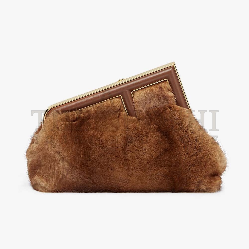 F**di Women First Small Brown Mink Bag Master Quality
