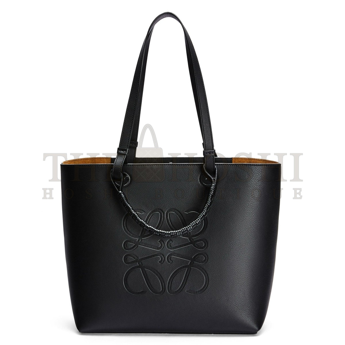 L0ew* Anagram Medium Tote Bag In Black Calfskin Master Quality