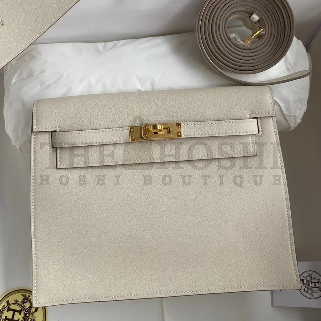 H**me5 Kelly Danse II Handmade Bag In Craie Evercolor Calfskin Master Quality