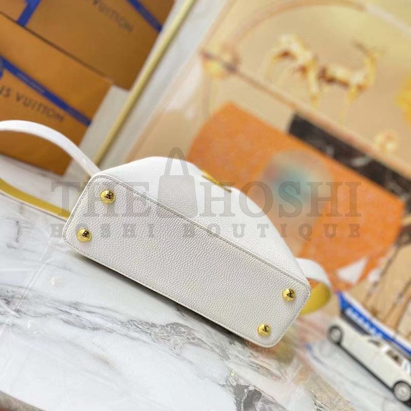 L0vis Vvtt0n LV Women Capucines BB Handbag White Taurillon Leather Master Quality