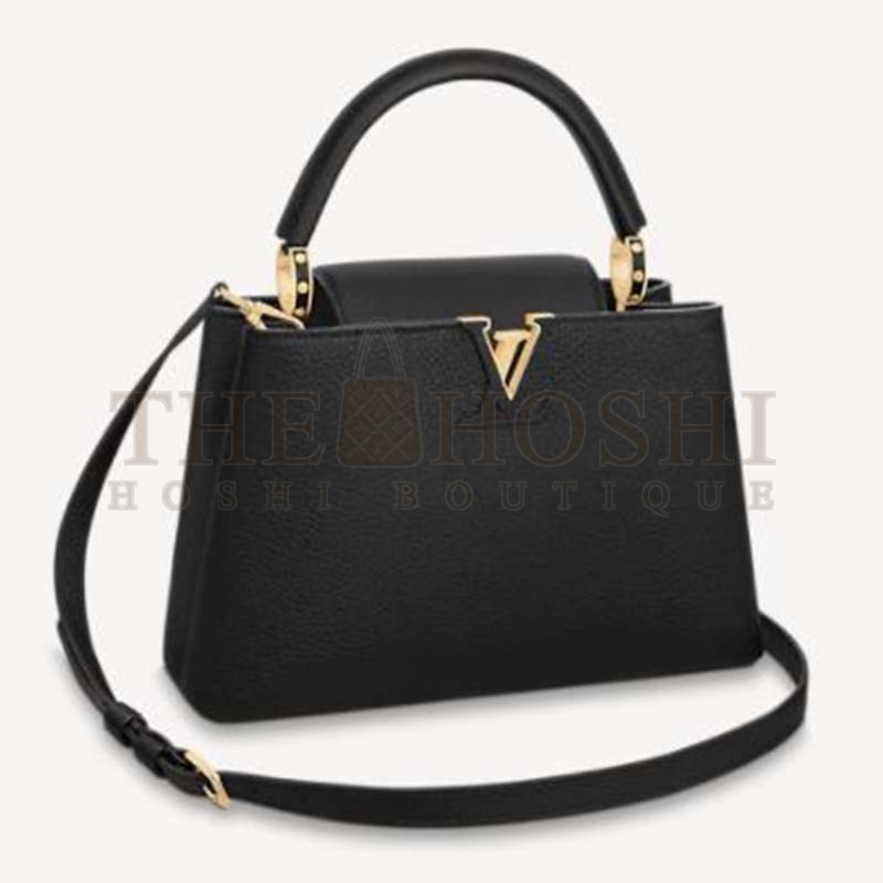 L0vis Vvtt0n LV Women Capucines MM Handbag Black Taurillon Leather Master Quality