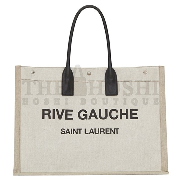 Sa1nt Lau*nt White Linen Rive Gauche Tote Bag Master Quality
