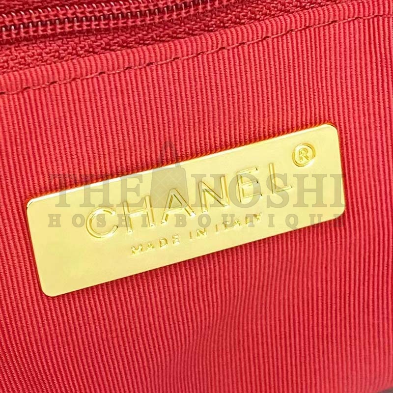 Ch**el Women CC Ch**el 19 Shopping Bag Lambskin Gold Silver-Tone Metal Black Master Quality