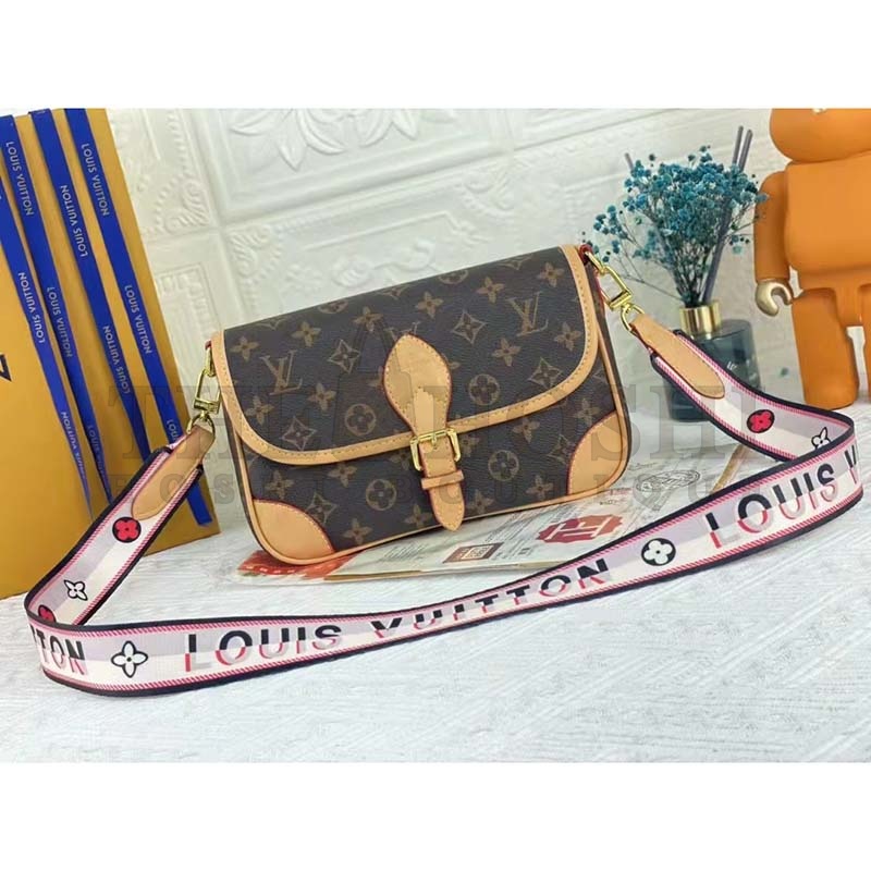 L0vis Vvtt0n LV Women Diane Satchel Brown Monogram Coated Canvas Textile Lining Master Quality
