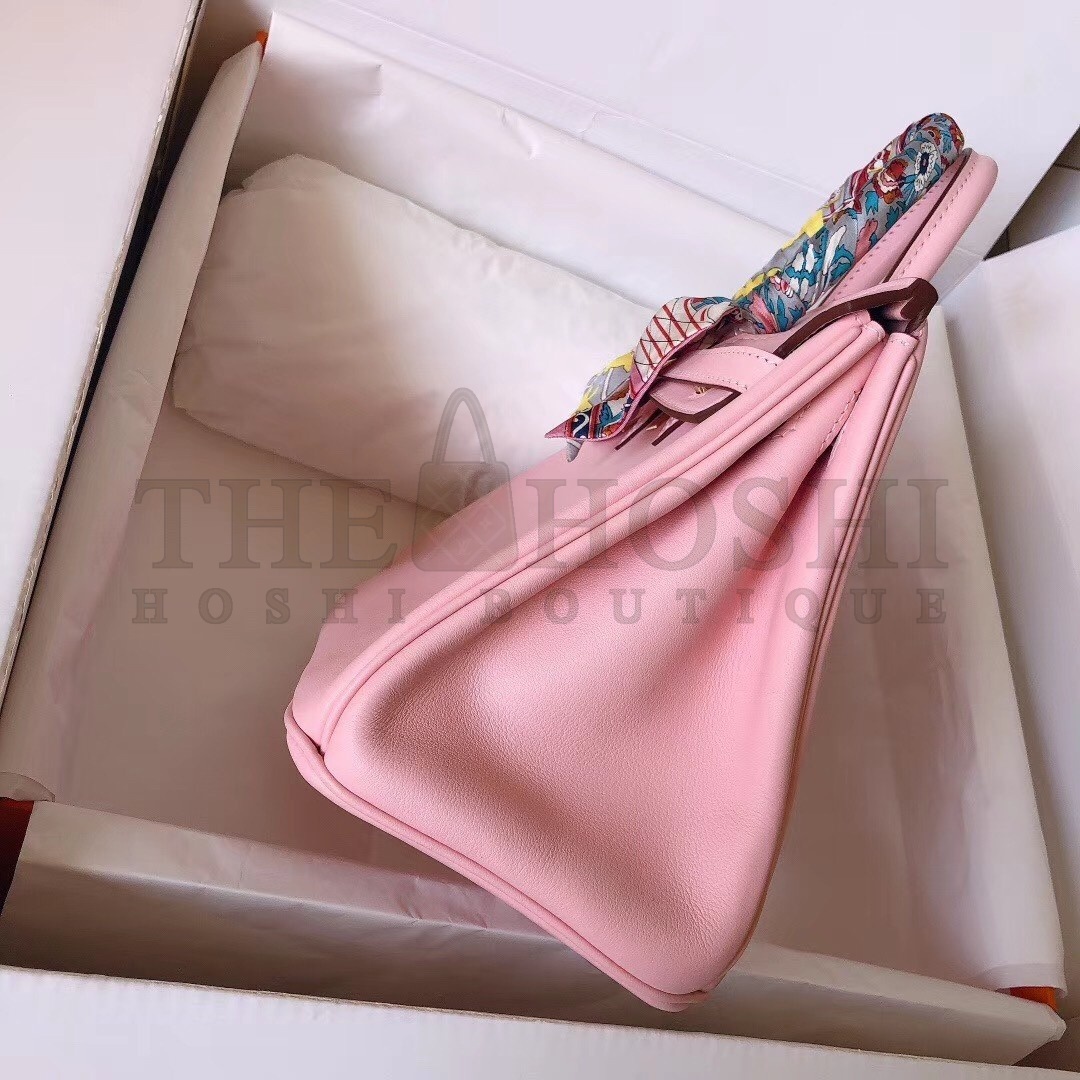 H**me5 Pink Birkin 25cm Swift Handmade Bag Master Quality
