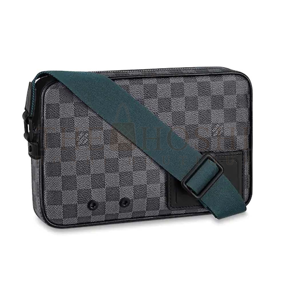 L0vis Vvtt0n LV Men Alpha Messenger in Classic LV Damier Graphite Canvas-Grey Master Quality