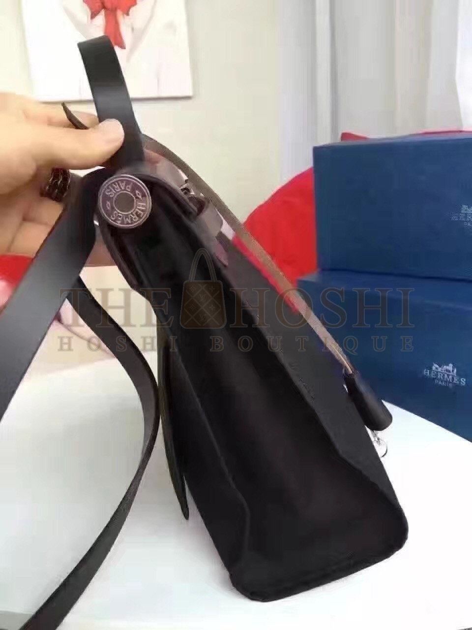 H**me5 Herbag Zip PM 31cm Bag In Black Canvas Master Quality