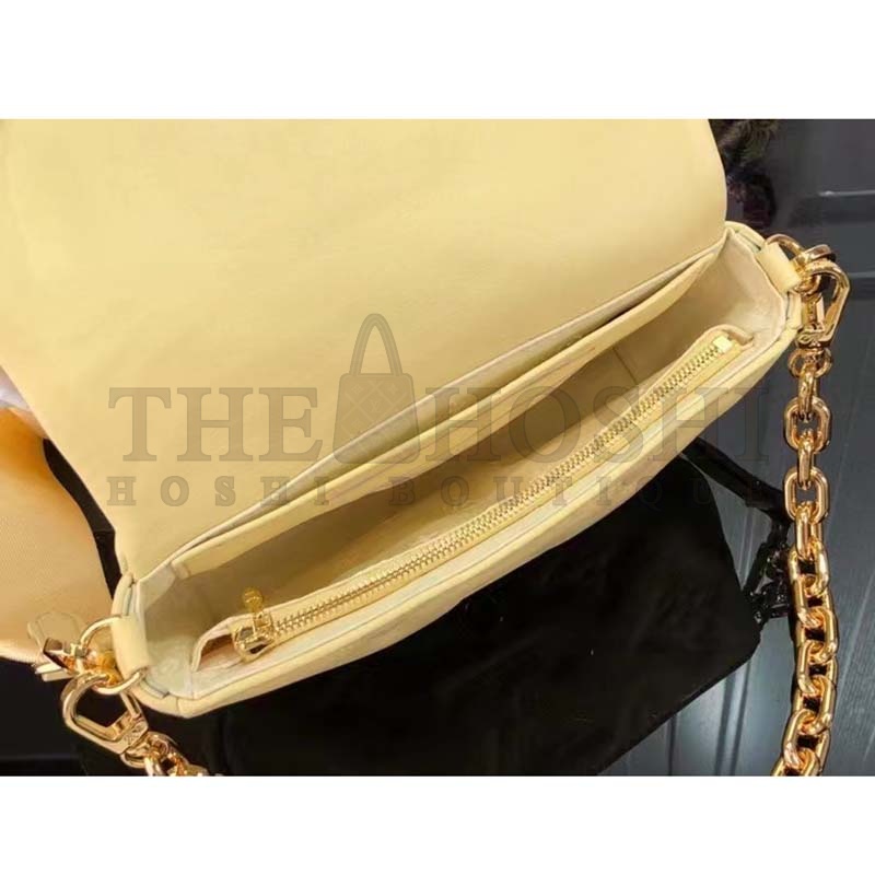 L0vis Vvtt0n LV Women Wallet On Strap Banane Yellow Monogram Embroidered Leather Master Quality