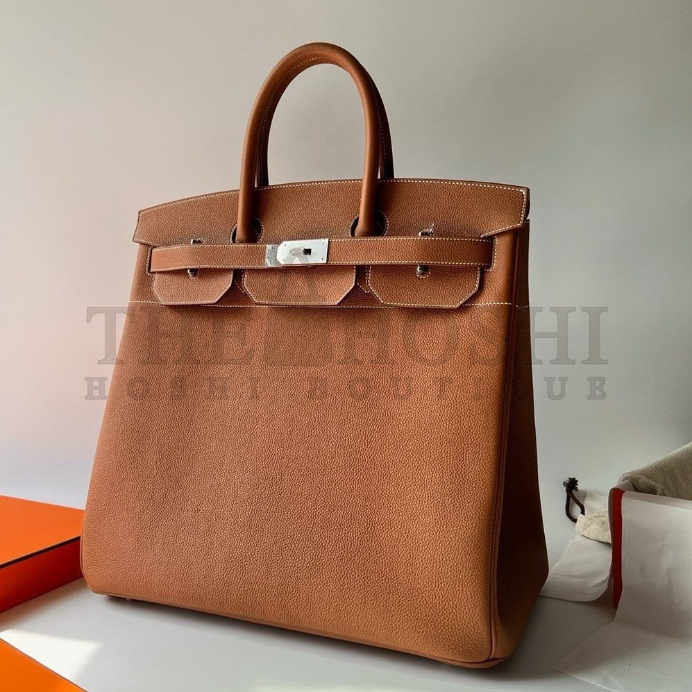 H**me5 HAC Birkin 40 Handmade Bag in Gold Clemence Leather Master Quality