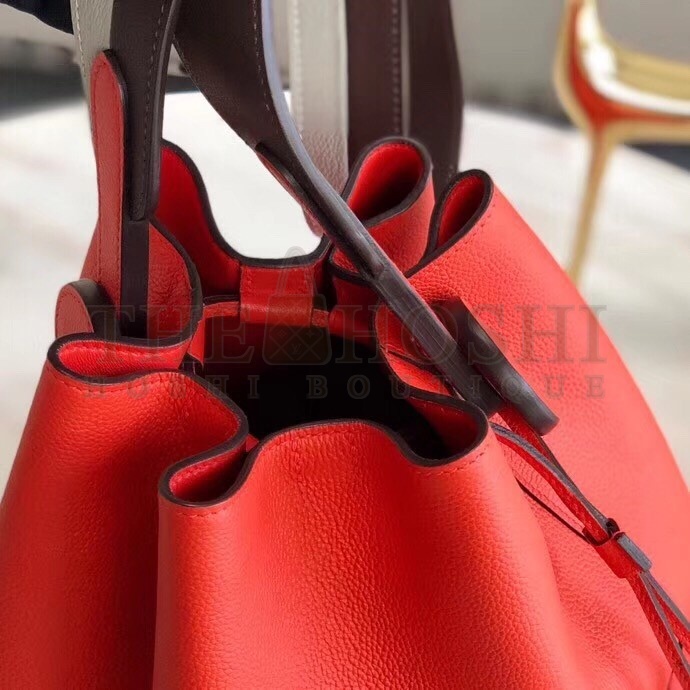 H**me5 Licol 17cm Bag In Red Evercolor Calfskin Master Quality