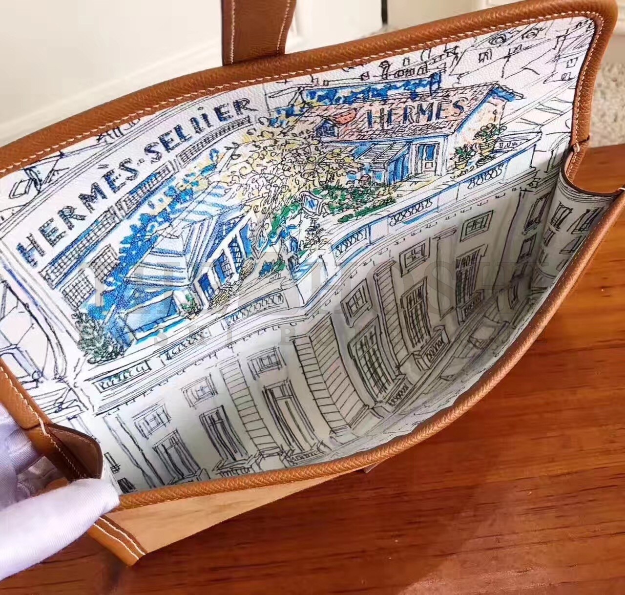 H**me5 Ocre Suede Jige Elan 29 Clutch Bag Master Quality