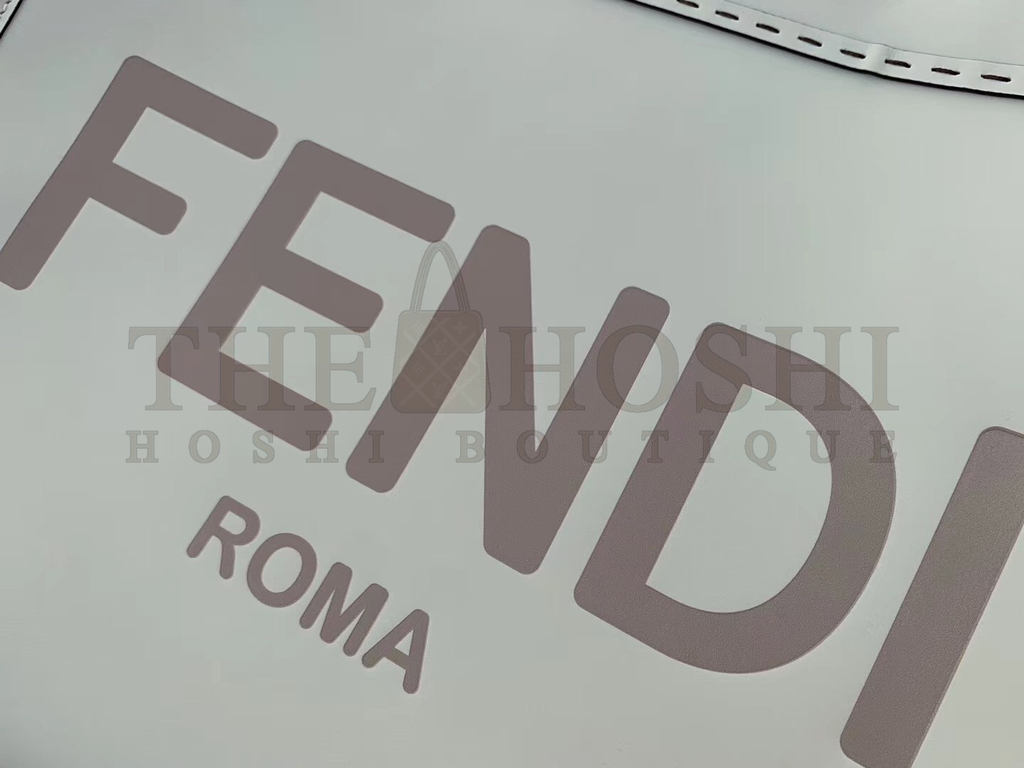 F**di Sunshine Large Tote Bag In White Calfskin Master Quality