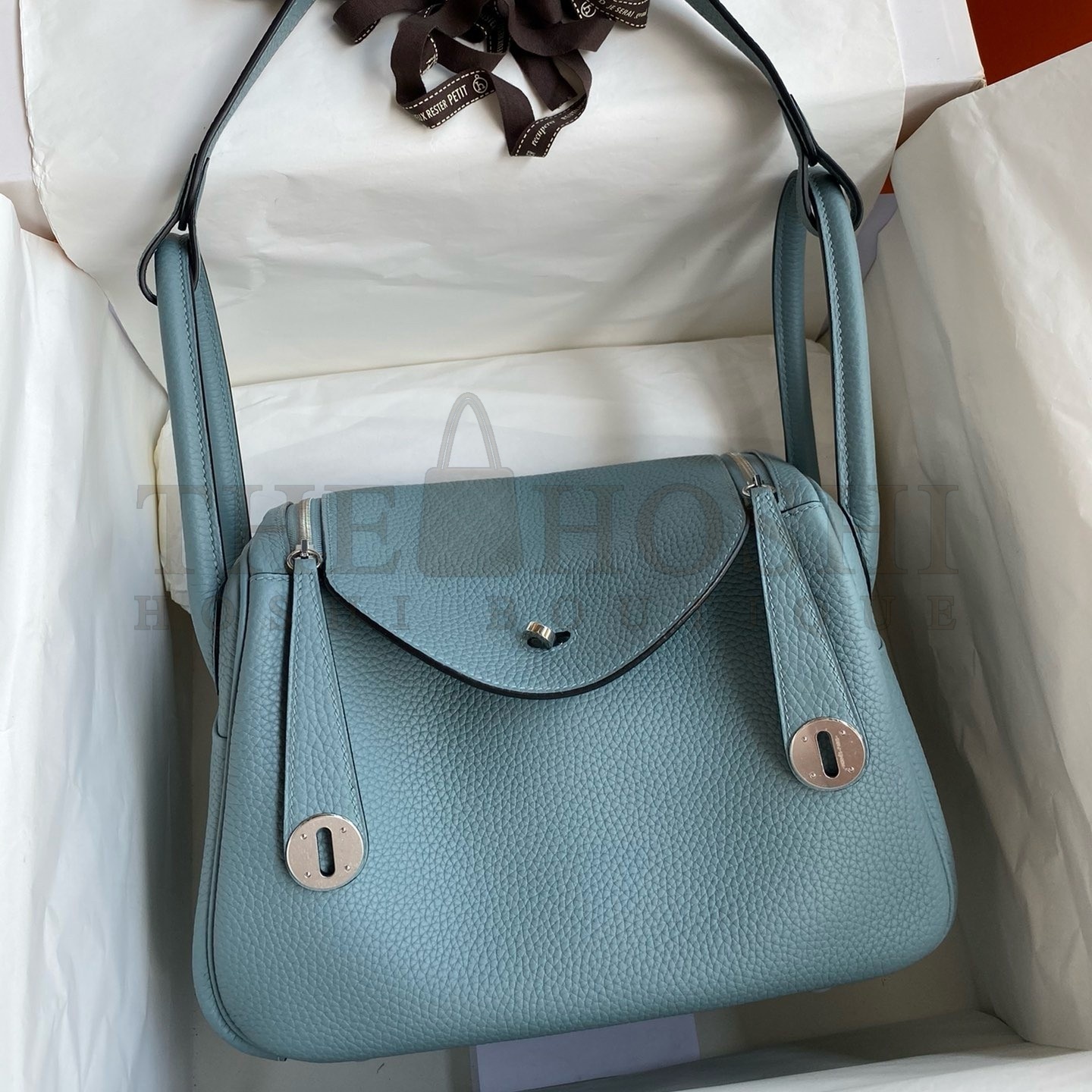 H**me5 Lindy 26 Handmade Bag In Ciel Clemence Leather Master Quality