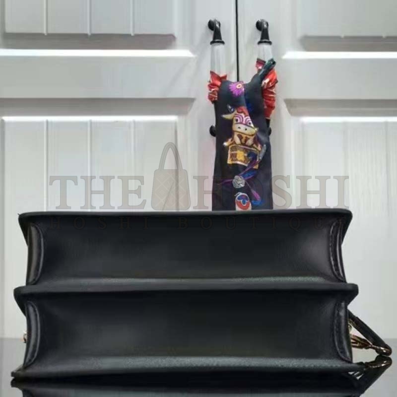 L0vis Vvtt0n LV Women Since 1854 Dauphine MM Handbag Black Monogram Flowers Cowhide Master Quality