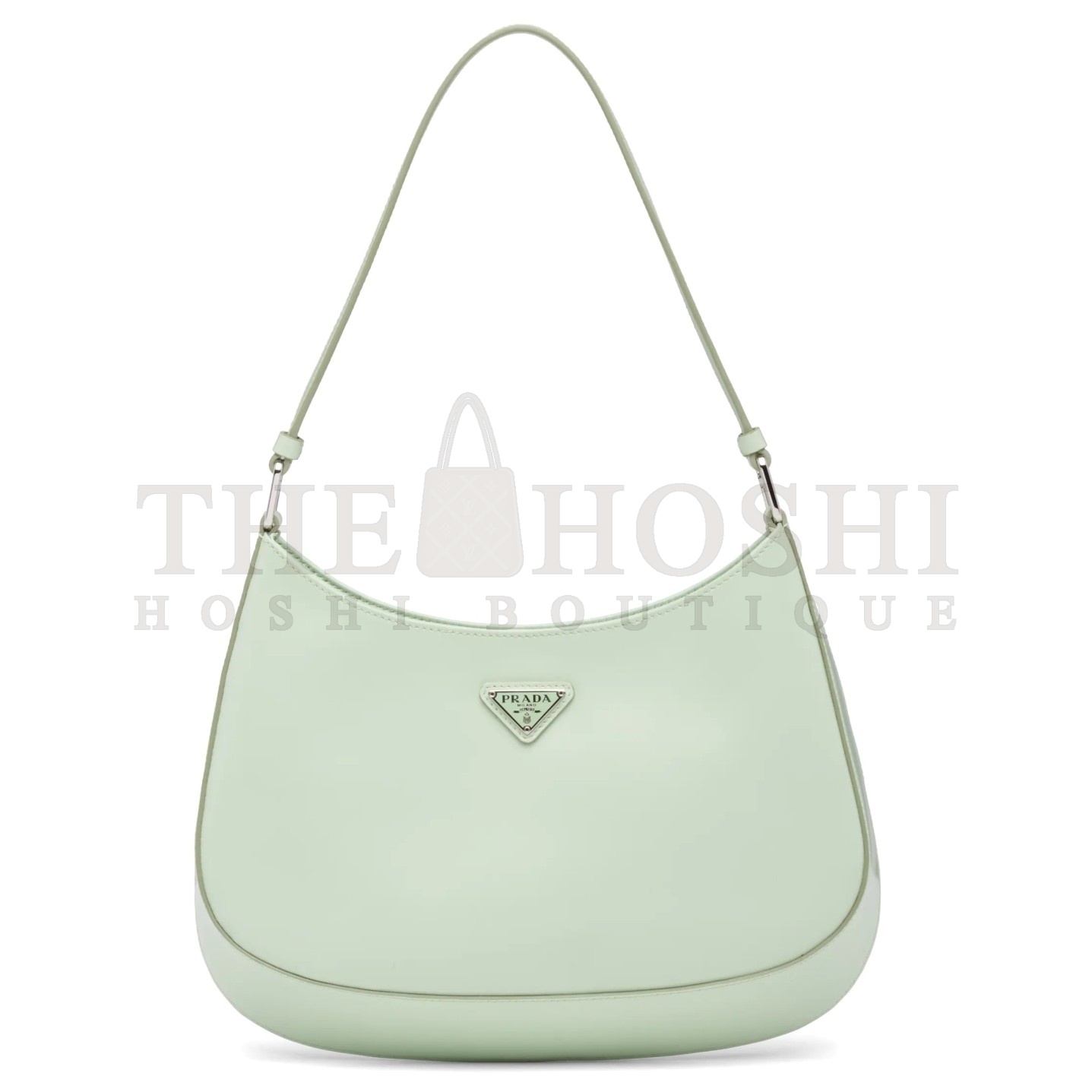Pra*a Cleo Small Shoulder Bag In Aqua Brushed Leather Master Quality