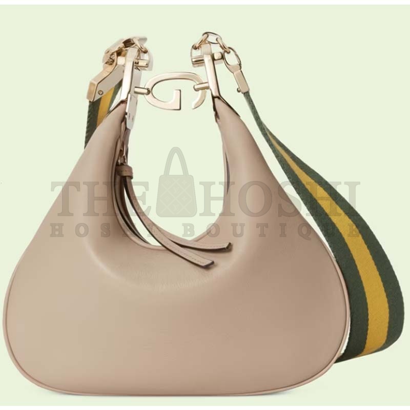 Gvc*1 Women Attache Small Shoulder Bag Oatmeal Leather Orange Black Web Master Quality