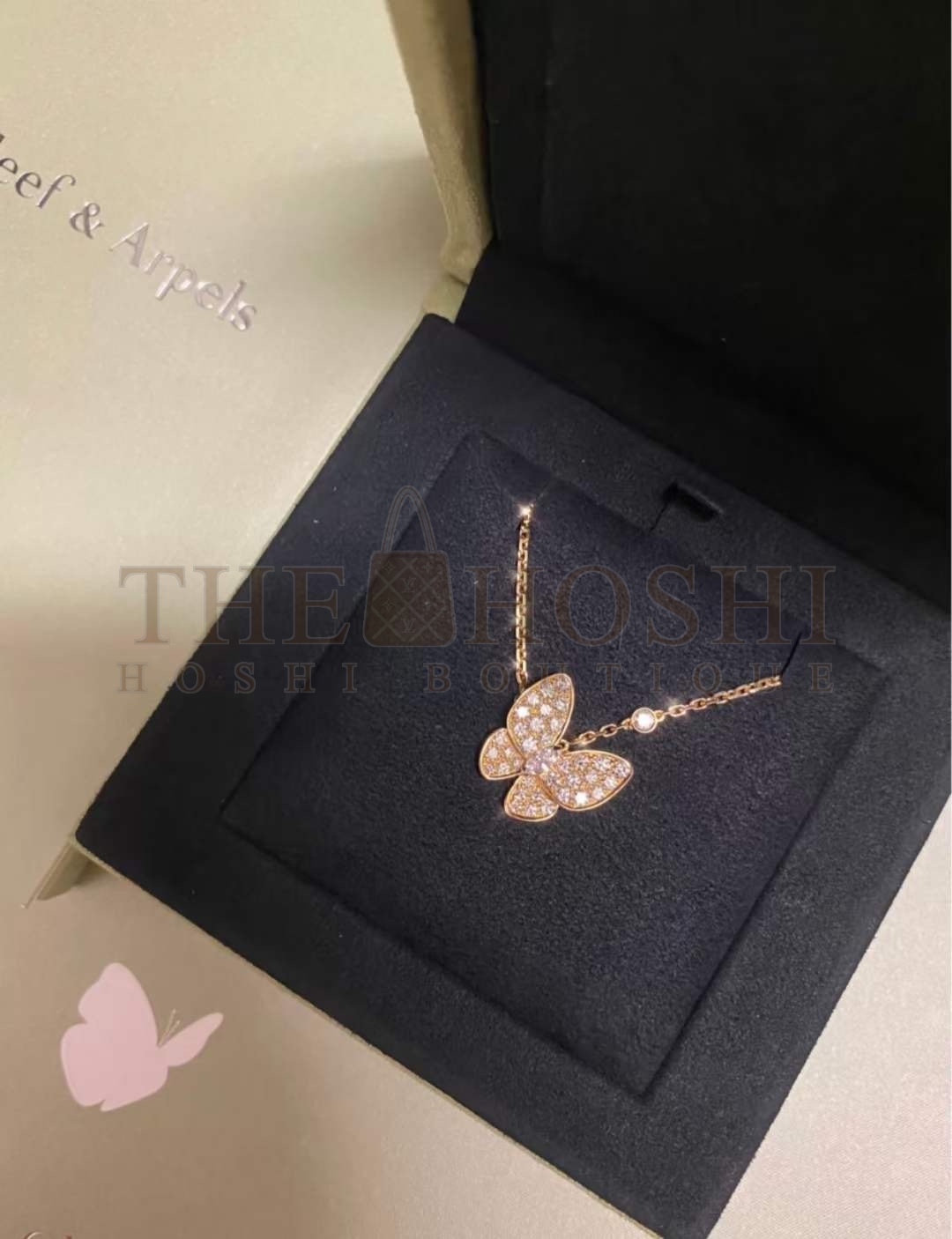 V*n Cl**f & Arpels Butterfly Necklace with D1am0nds, Two Butterfly pendant Master Quality
