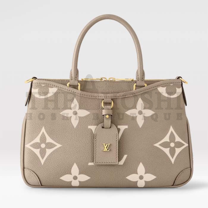 L0vis Vvtt0n LV Women Trianon PM Bag Beige Embossed Grained Cowhide Leather Master Quality