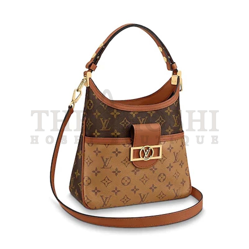 L0vis Vvtt0n LV Women Hobo Dauphine PM Handbag Monogram Reverse Canvas Master Quality