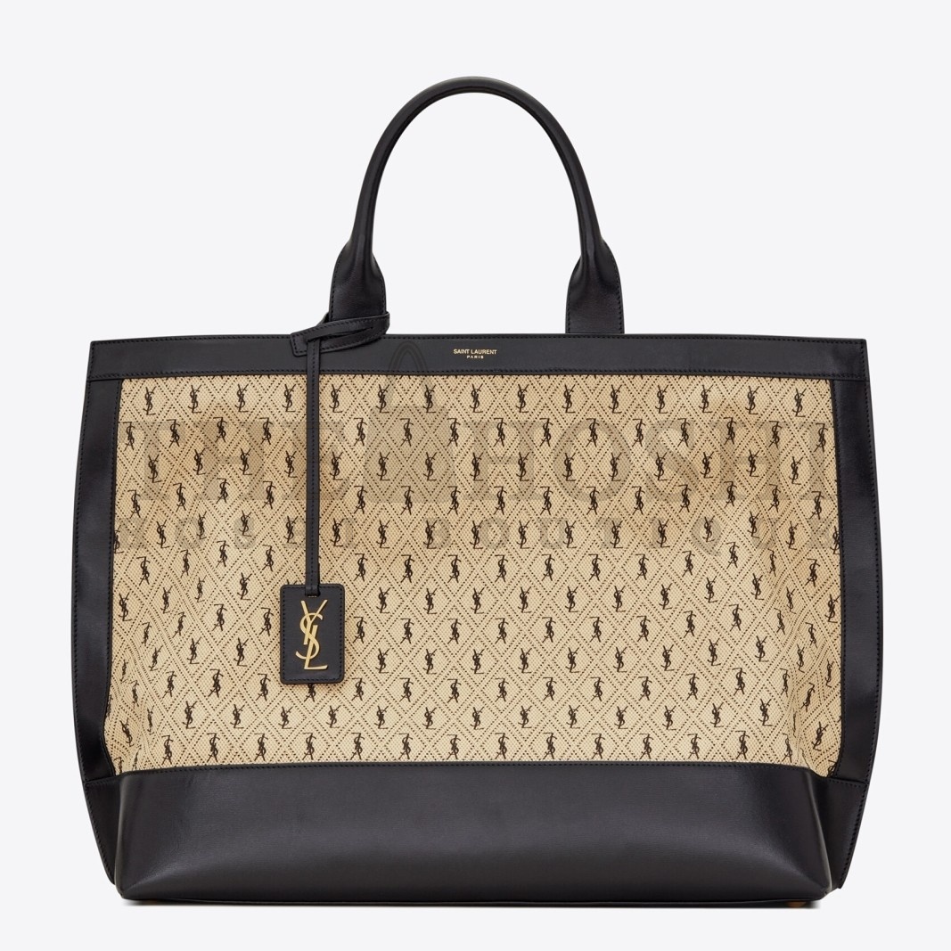 Sa1nt Lau*nt Monogram All Over Cabas Tote In Canvas Master Quality