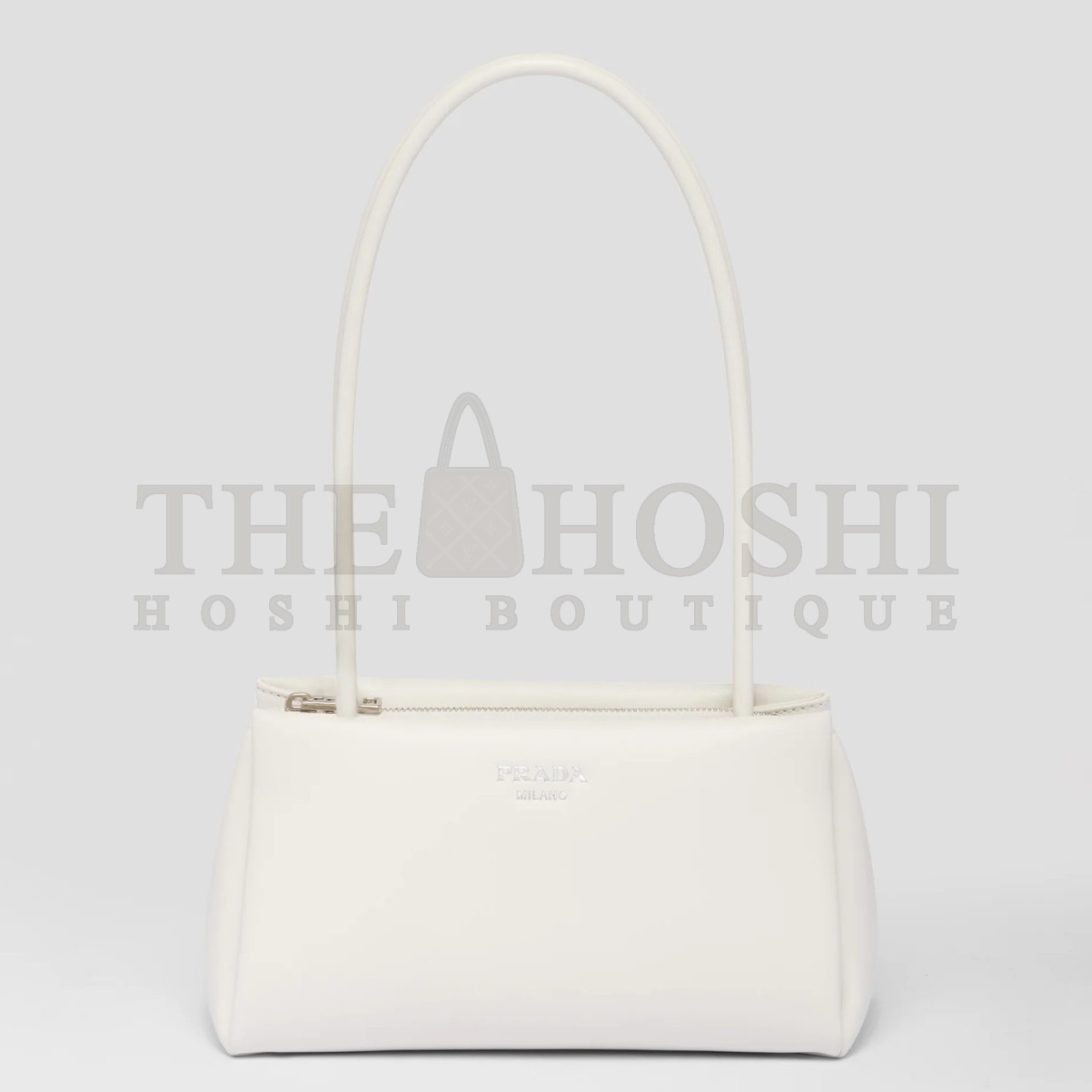 Pra*a S*pernova Small Shoulder Bag In White Leather Master Quality