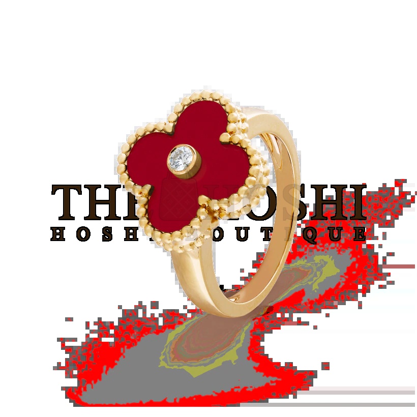 V*n Cl**f & Arpels Clover Ring with D1am0nds Replica, Vintage Alhambra ring, Three Colours Available Master Quality