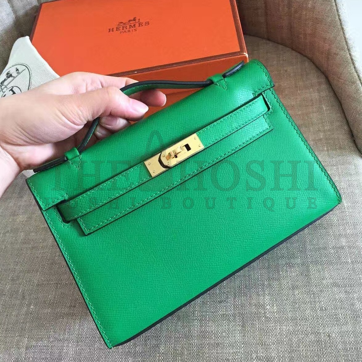 H**me5 Bambou Kelly Pochette Epsom Handmade Bag Master Quality