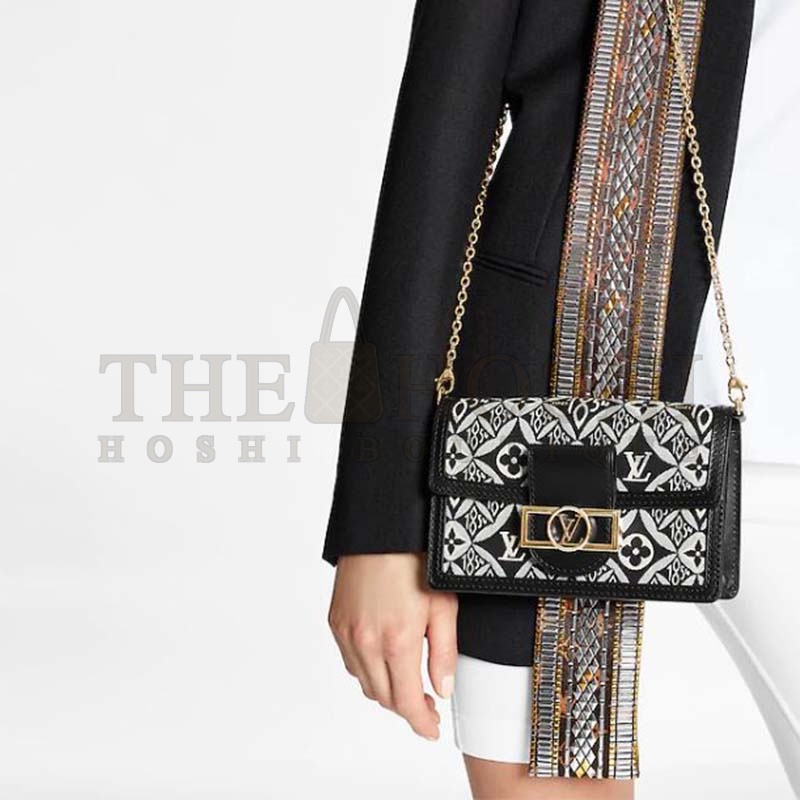 L0vis Vvtt0n LV Women Since 1854 Dauphine Chain Wallet Monogram Flowers Cowhide-Leather Master Quality