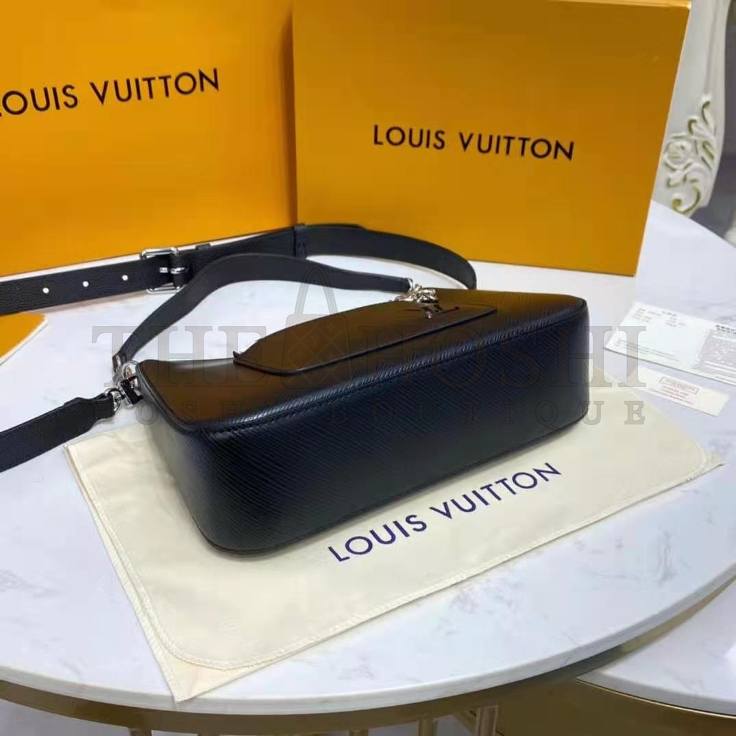 L0vis Vvtt0n LV Women Marelle Handbag Black Epi Grained Cowhide Leather Canvas Master Quality