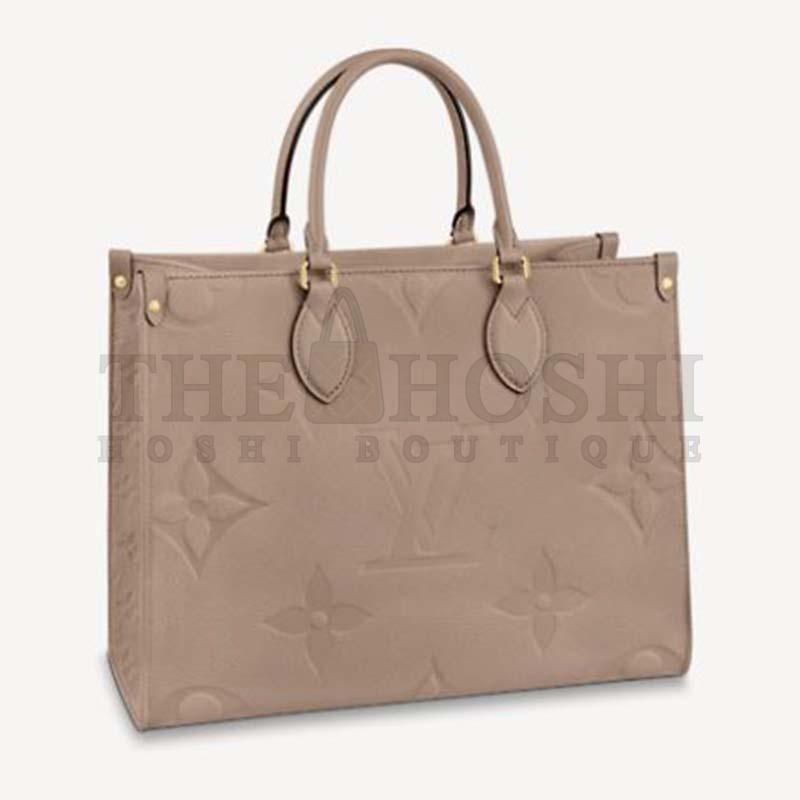 L0vis Vvtt0n LV Women Onthego MM Tote Bag Monogram Embossed Grained Cowhide M45607 Master Quality
