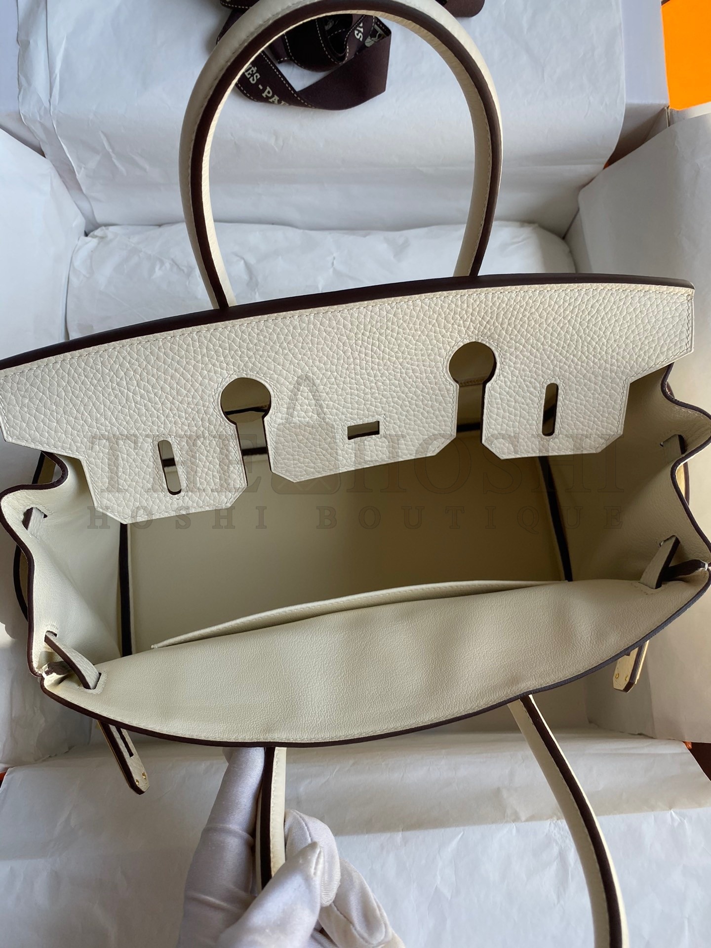 H**me5 Birkin 30 Retourne Handmade Bag In Nata Clemence Leather Master Quality