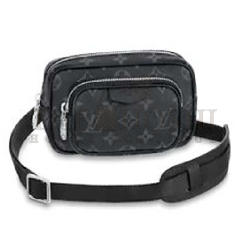 L0vis Vvtt0n LV Men Outdoor Pouch Taigarama Noir Black Coated Canvas Cowhide Leather Master Quality