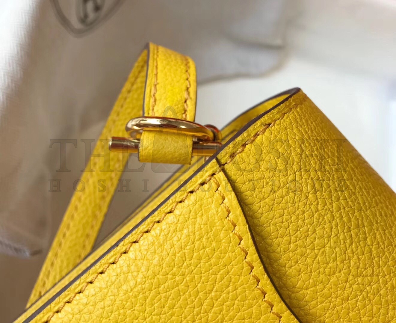 H**me5 Mini Sac Roulis 18cm Bag In Yellow Evercolor Calfskin Master Quality